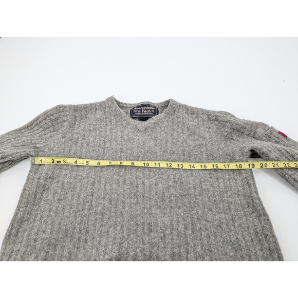 Abercrombie & Fitch Lambswool Vintage 90s Chunky Fisherman Sweater Size Small - Picture 4 of 7